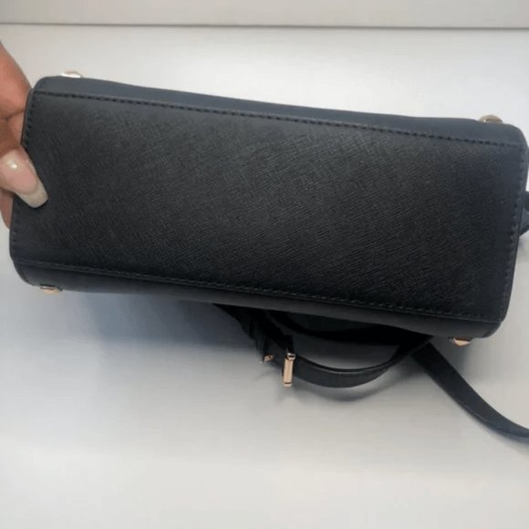 MICHAEL Michael Kors Selma Medium Studded Saffiano Leather Messenger Black - Picture 7 of 7